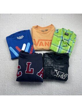 Bundle Lot x 5 Y2K Clothing Shirt Men Sz S Vans, Von Dutch, Grunge Goth Cyber